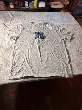 Tommy Hilfiger Men's Monogram Mouline Logo T-Shirt Grey XL